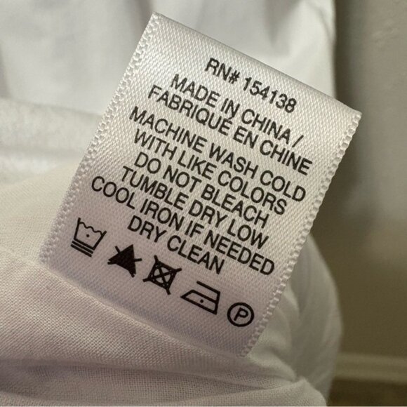 STAUD Finely Twisted Front Midi Dress Classic White V-Neck Puff Sleeve, Size 8 - Picture 13 of 14